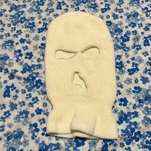 Cream Knitted Balaclava Ski Mask